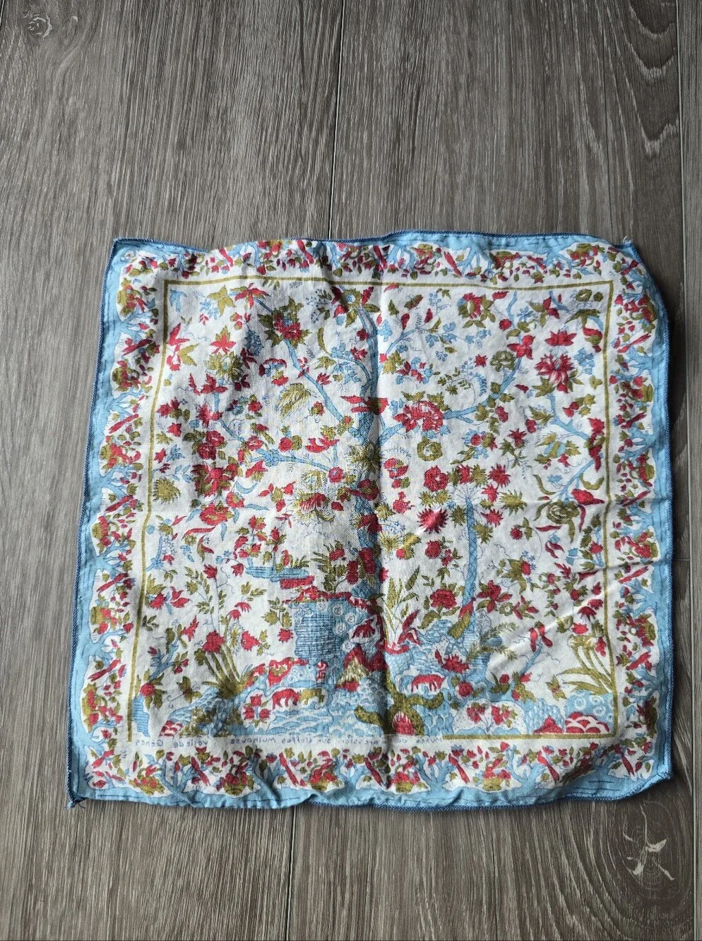 Musée de l'Impression Mulhouse Voile de Gênes Floral Cotton Scarf Toile France